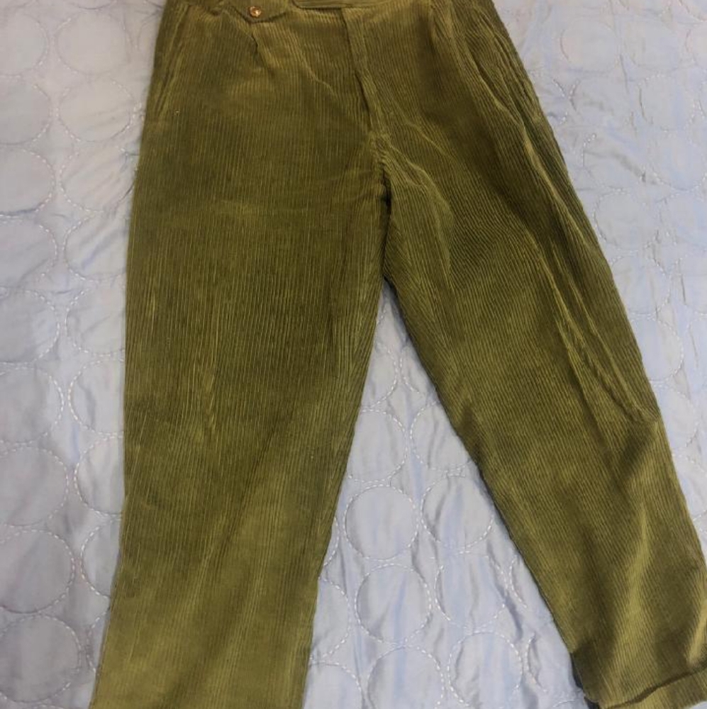 Green Corduroy Slacks, Men's